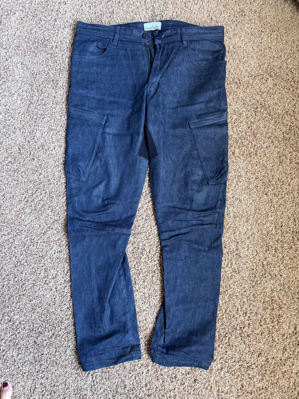 Stone Island Type-SL Dark Wash Cargo Denim Jeans (Size W34)